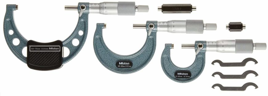 HOLTS Precision Inc. | Outside Micrometer 3 Piece Set, 0-75mm | HOLTS ...